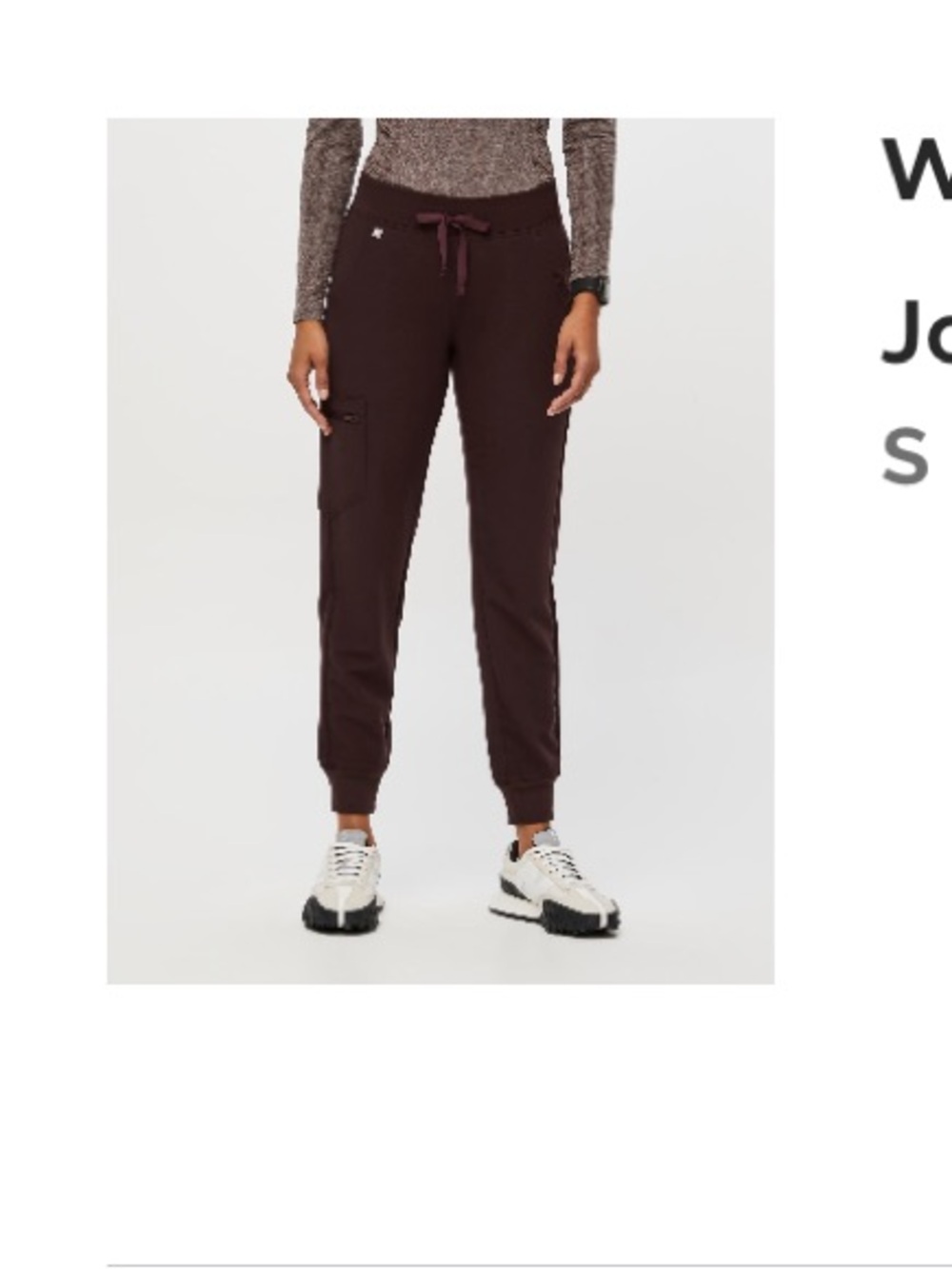 Figs Women's Dark Brown Jogger Scrub Pants